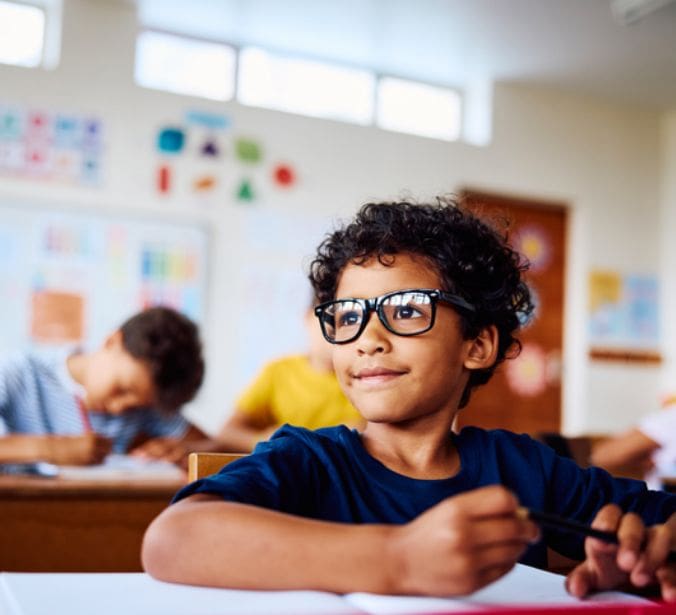 Boy with glasses